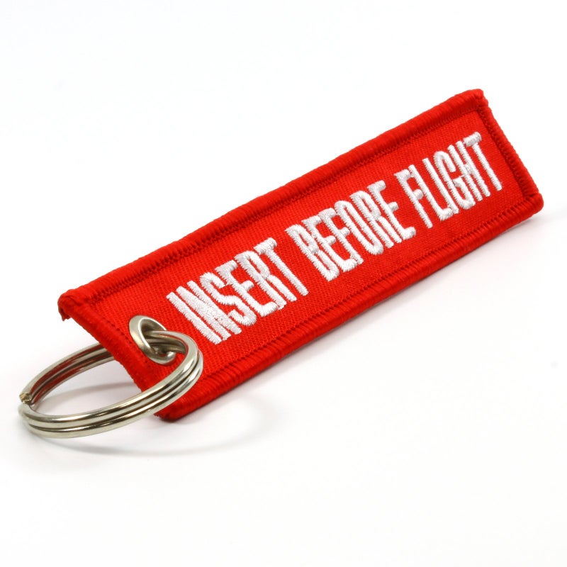 Rotary13B1 INSERT BEFORE FLIGHT Keychain - Red - Image 1